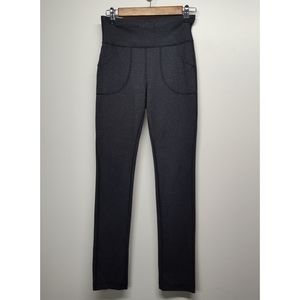 Lululemon High Waist Leggings Women Size 6 Dark Gray Stretch Warm Knit